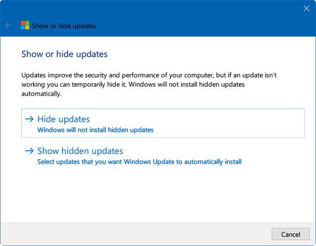 Hvernig á að fela Windows Update á Windows 10