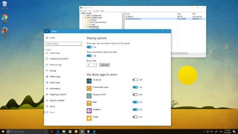 Virkjaðu til að opna falinn stillingasíðu (Deila síðu) í Windows 10 Stillingarforritinu