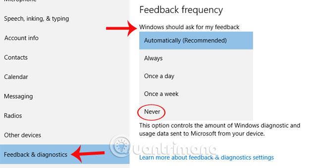 Så här stänger du av meddelanden som ber om feedback på Windows 10