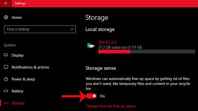 Kaip įjungti automatinį atminties atleidimą „Windows 10 Creators Update“.