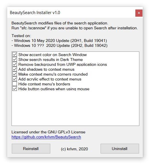A Beauty Search használata a Windows 10 keresési funkciójának szebbé tételéhez