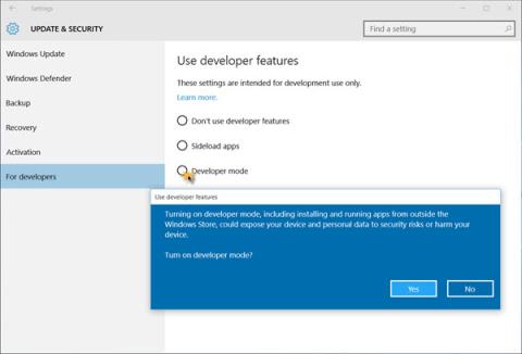 Kas yra kūrėjo režimas „Windows 10“? Kaip įjungti šį režimą?