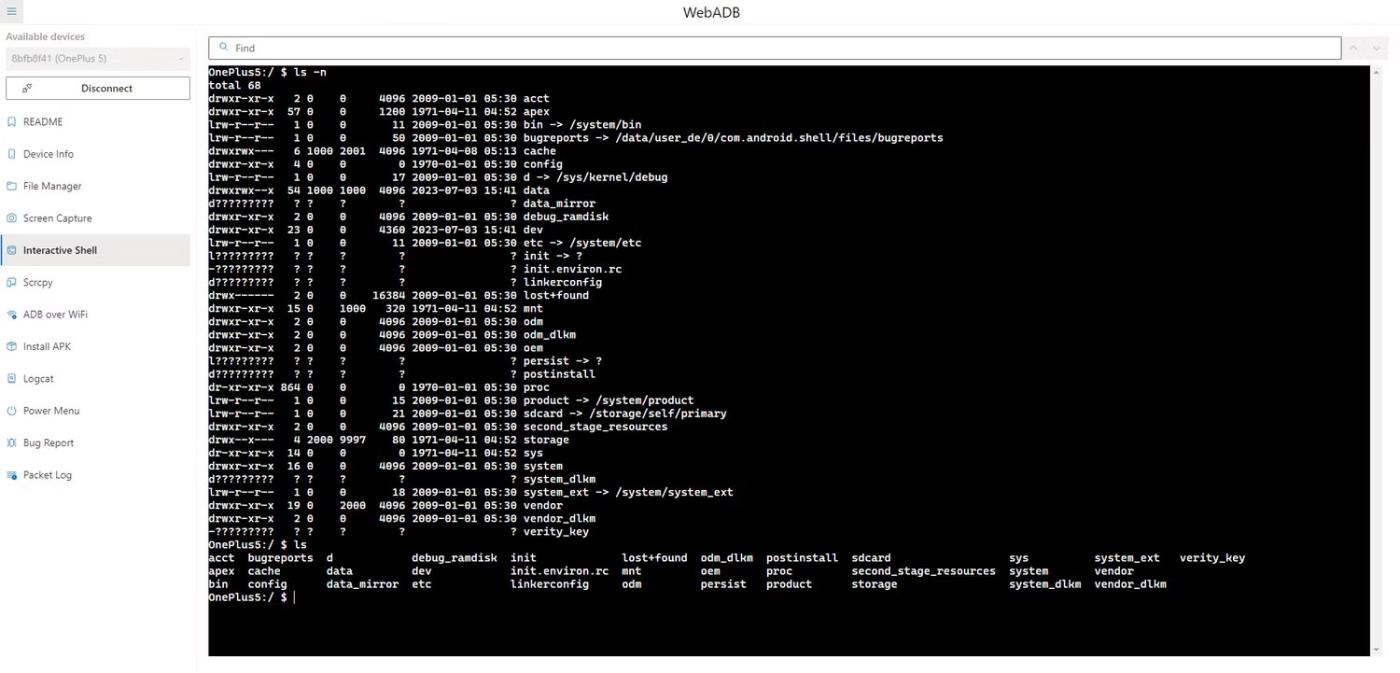 Hvordan kjøre ADB-kommandoer i nettleseren med WebADB