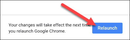 Instruksjoner for å slå på "Leseliste" på Google Chrome Android