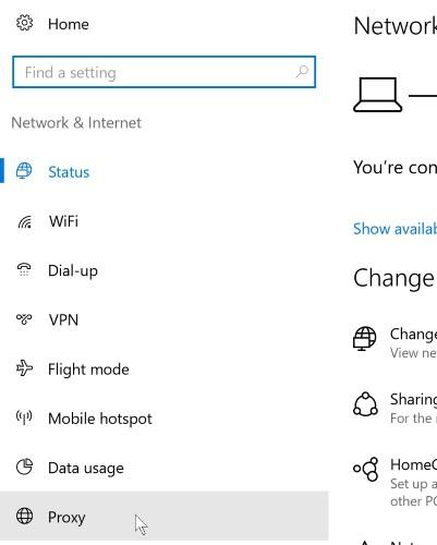 Hur man ansluter proxyservrar på Windows 10 för att komma åt Internet på ett säkert sätt
