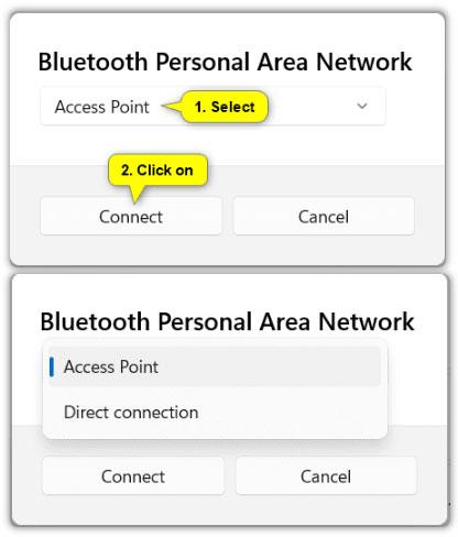 Slik kobler du til BTPAN (Bluetooth Personal Area Network) i Windows 11