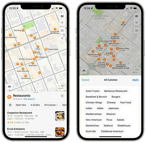 Ting å vite om Maps-applikasjonen på iOS 15