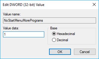 Інструкції щодо видалення опції «Усі програми» в меню «Пуск» Windows 10