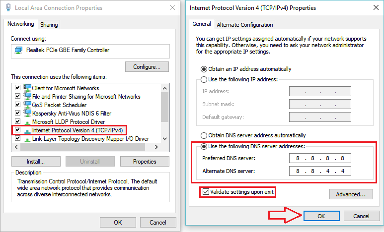 Instruktioner för att byta DNS-server på Windows, Mac, iOS och Android