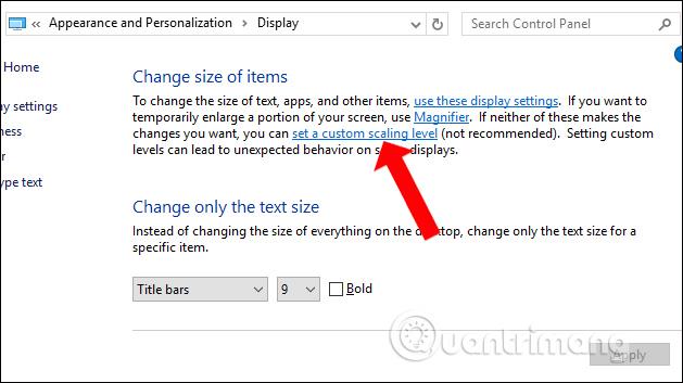 Sådan rettes fejlen Custom Scale Factor Is Set i Windows 10