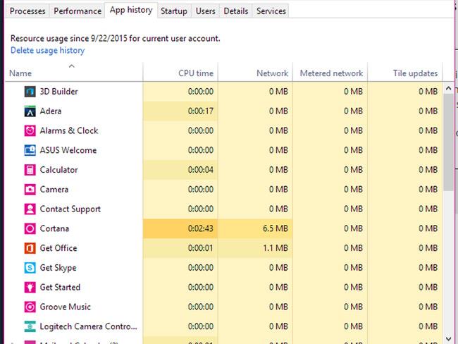 Stebėkite ir taupykite interneto talpą sistemoje „Windows 10“.