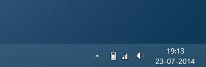 Fel för att tappa batteriikonen i Windows 10/8/7 Aktivitetsfältet