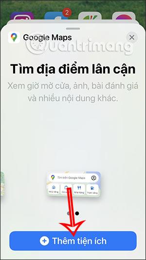 Hvernig á að bæta við Google Maps búnaði á iPhone skjánum