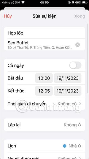 Tapahtumien sijaintien lisääminen iPhone-kalenteriin