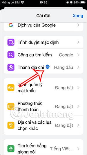 Kā pārvietot Chrome iPhone adreses joslu uz leju