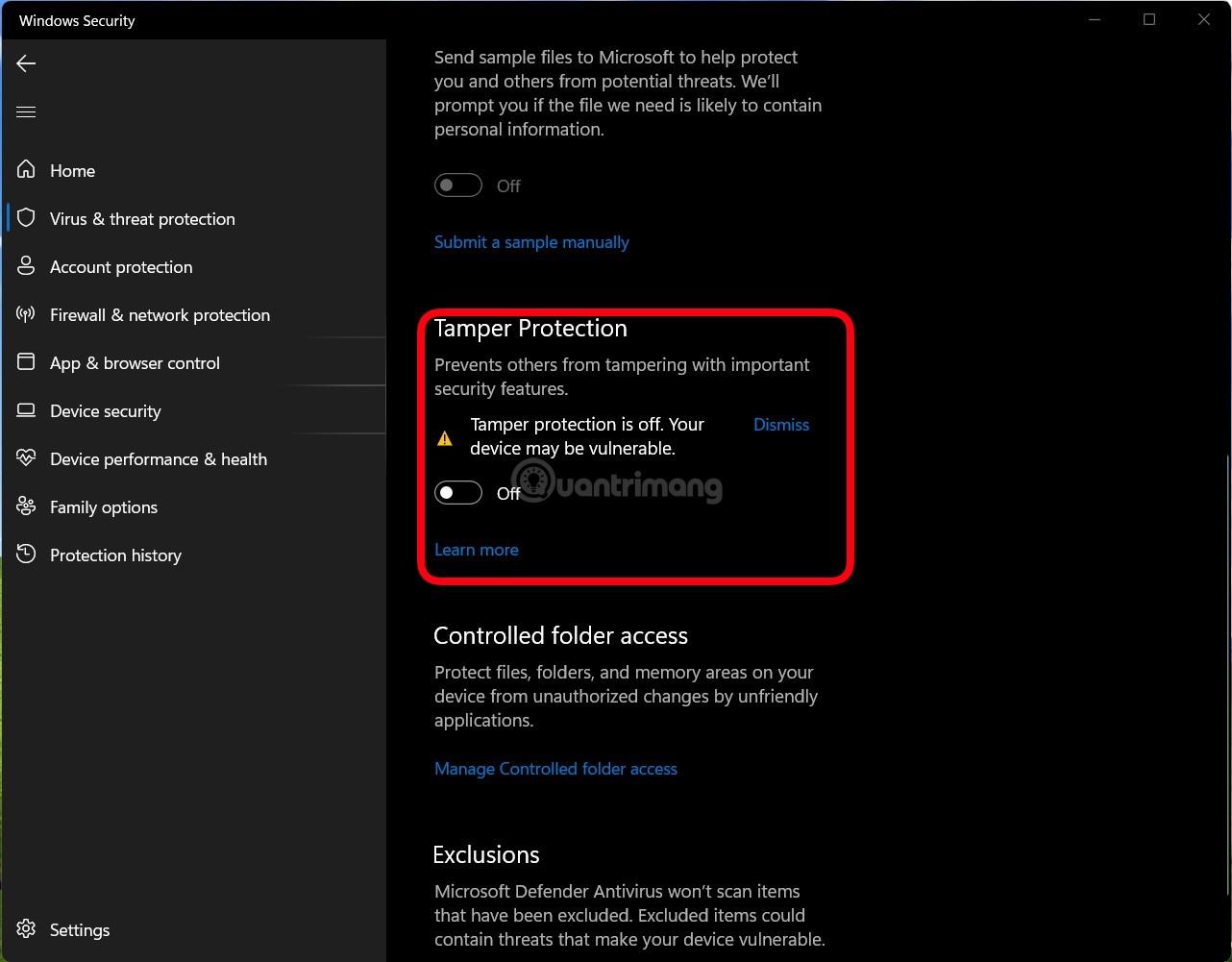 Sluk Windows Defender (Windows Security) på Windows 10, Windows 11