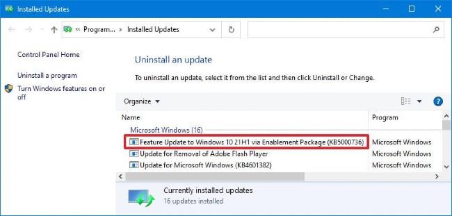 Kaip pašalinti „Windows 10“ naujinimą, kad grįžtumėte į seną „Windows“ versiją