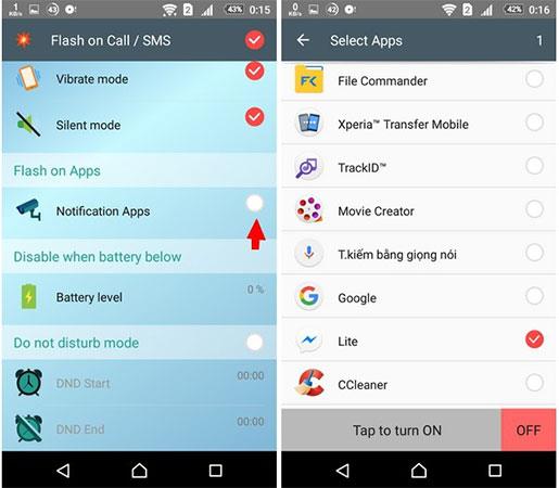 Sådan slår du notifikationsflash til, når der er et opkald eller en besked på Android