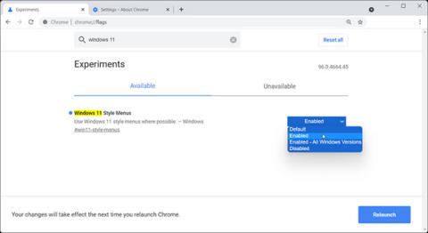 Sådan aktiverer du Windows 11 Experimental Mode på Google Chrome