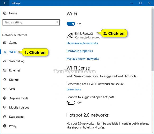 Kā ieslēgt/izslēgt automātisko bezvadu tīkla savienojumu operētājsistēmā Windows 10