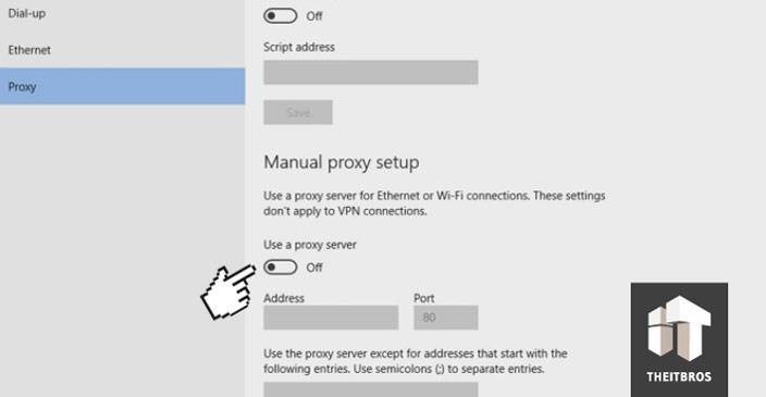 Oprava chyby Cant Connect to Proxy Server ve Windows 10