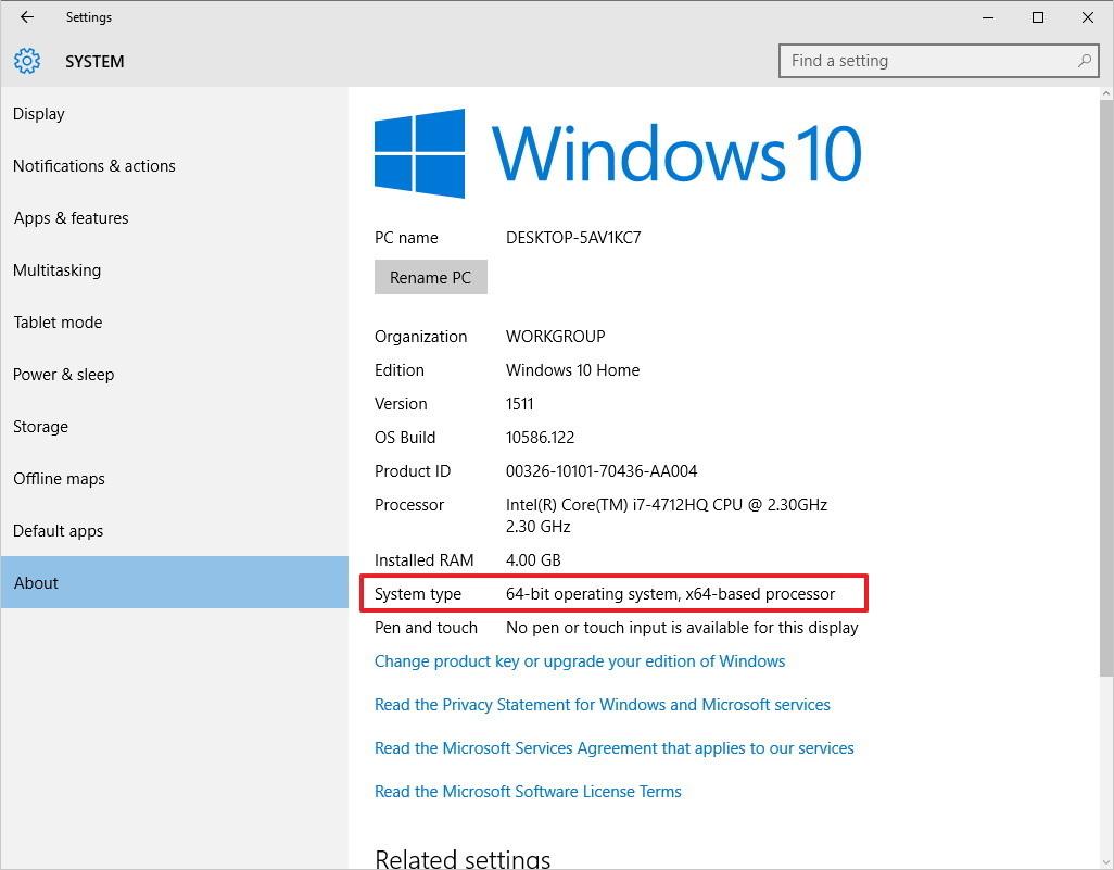 Ohjeet päivittämiseen Windows 10 32-bitistä 64-bittiseen