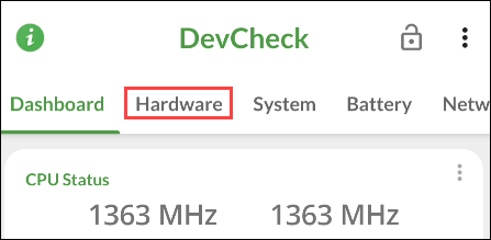 Hvernig á að athuga nákvæmar upplýsingar um CPU og hraða Android síma með DevCheck forritinu