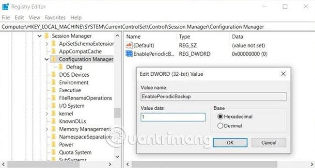 Sådan aktiverer du automatisk sikkerhedskopiering af registreringsdatabasen i Windows 10