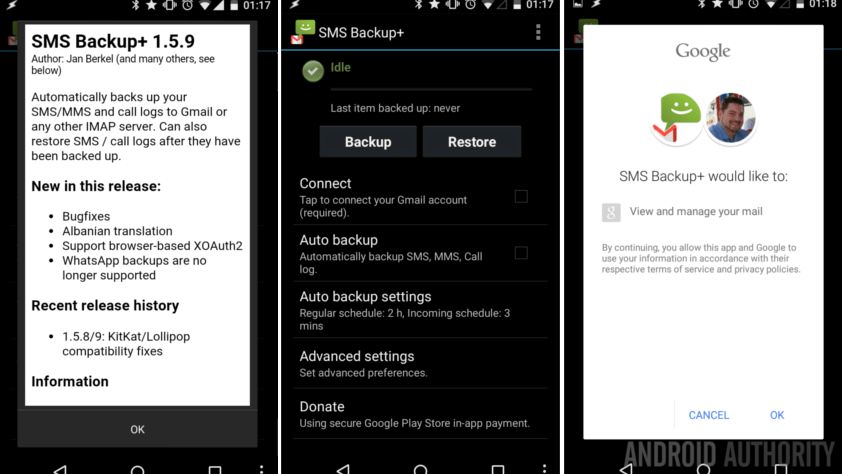 Automātiski dublējiet SMS, MMS un zvanu žurnālus Android ierīcēs