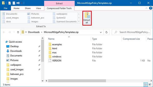 Microsoft Edge Group Policy -mallin asentaminen Windows 10:een