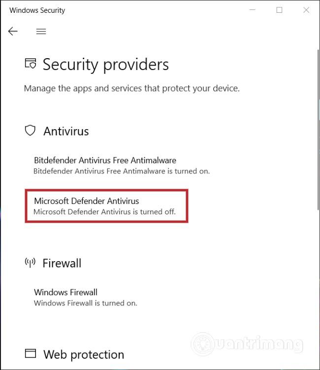 Vypněte Windows Defender (zabezpečení Windows) v systému Windows 10, Windows 11