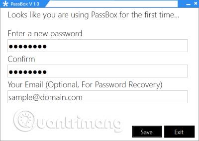 PassBox: Gratis adgangskodehåndtering og generator til Windows 10/8/7