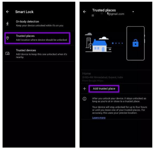 Hvernig á að kveikja/slökkva á Smart Lock á Android