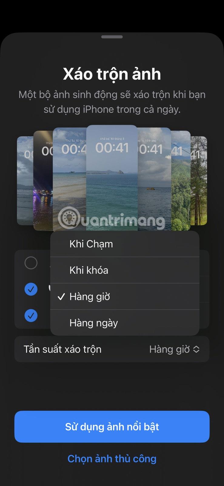 A Photo Shuffle használata iOS 16 zárolási képernyőhöz