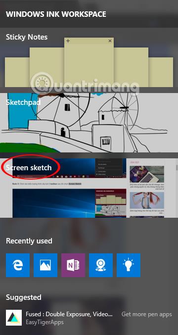 Jak pořizovat snímky obrazovky Windows 10 pomocí Windows Ink Workspace