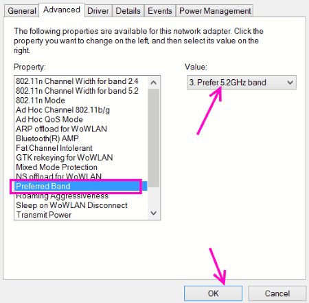 Javítsa ki az 5 GHz-es WiFi hálózatot nem észlelő Windows 10 számítógépet