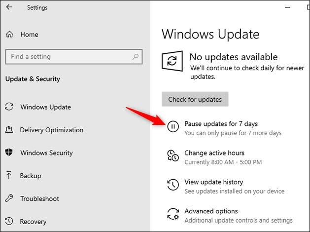 Jak pozastavit aktualizace ve Windows 10 Home