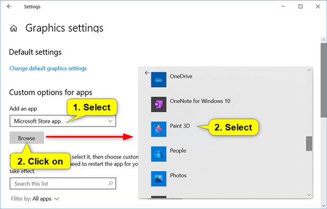 Kaip pasirinkti GPU kiekvienai programai sistemoje „Windows 10“.