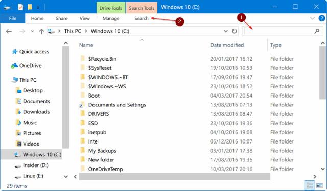 Sådan finder du store filer på Windows 10