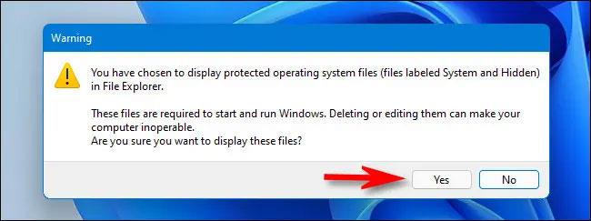 Hur man visar skyddade operativsystemfiler i Windows 11