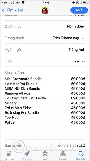 Sådan får du vist priserne på varer, spilartikler og applikationer i App Store