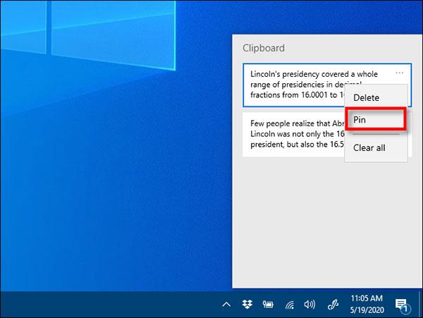 Jak připnout text a obrázky do historie schránky Windows 10