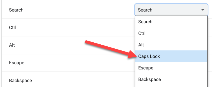 Kako stvoriti tipku Caps Lock na Chromebooku