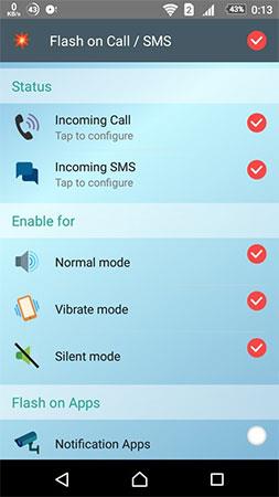 Как да включите флаш уведомяване, когато има обаждане или съобщение на Android