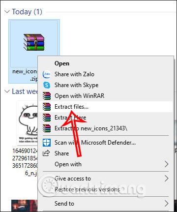 Kako namestiti nov nabor ikon File Explorer, kot je Windows 10 Sun Valley