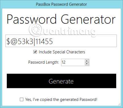 PassBox: Gratis lösenordshanterare och generator för Windows 10/8/7