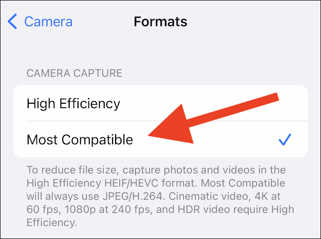 Kako postaviti iPhone da koristi JPG i MP4 formate datoteka umjesto HEIF, HEIC i HEVC