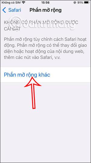 Kuinka asentaa laajennuksia Safari iPhoneen