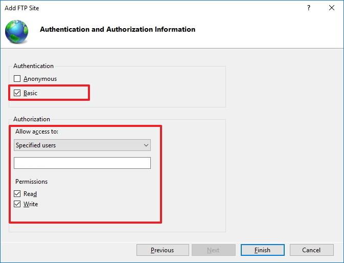 Instruktioner för att ställa in och hantera FTP-server i Windows 10