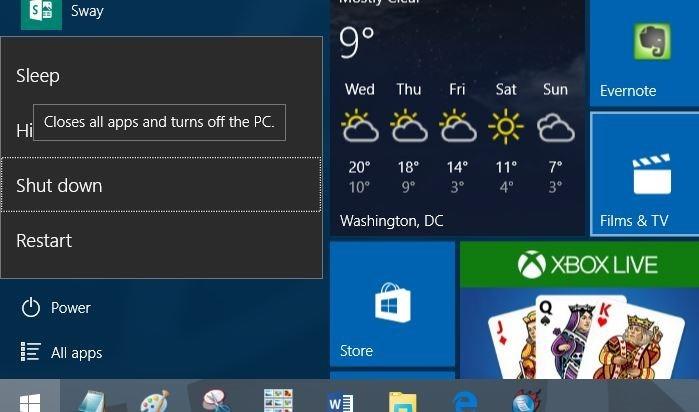 Zkratka pro spuštění systému Windows 10 v režimu spánku nebo jeho rychlé vypnutí